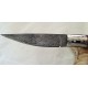 Coltello tipo pattadese con manicatura animata in corno buffalo biondo